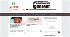 Desktop Screenshot of alerte-environnement.fr